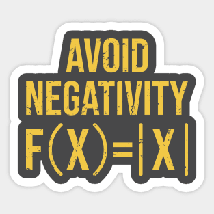 avoid negativity,math t shirt,maths gifts, Sticker